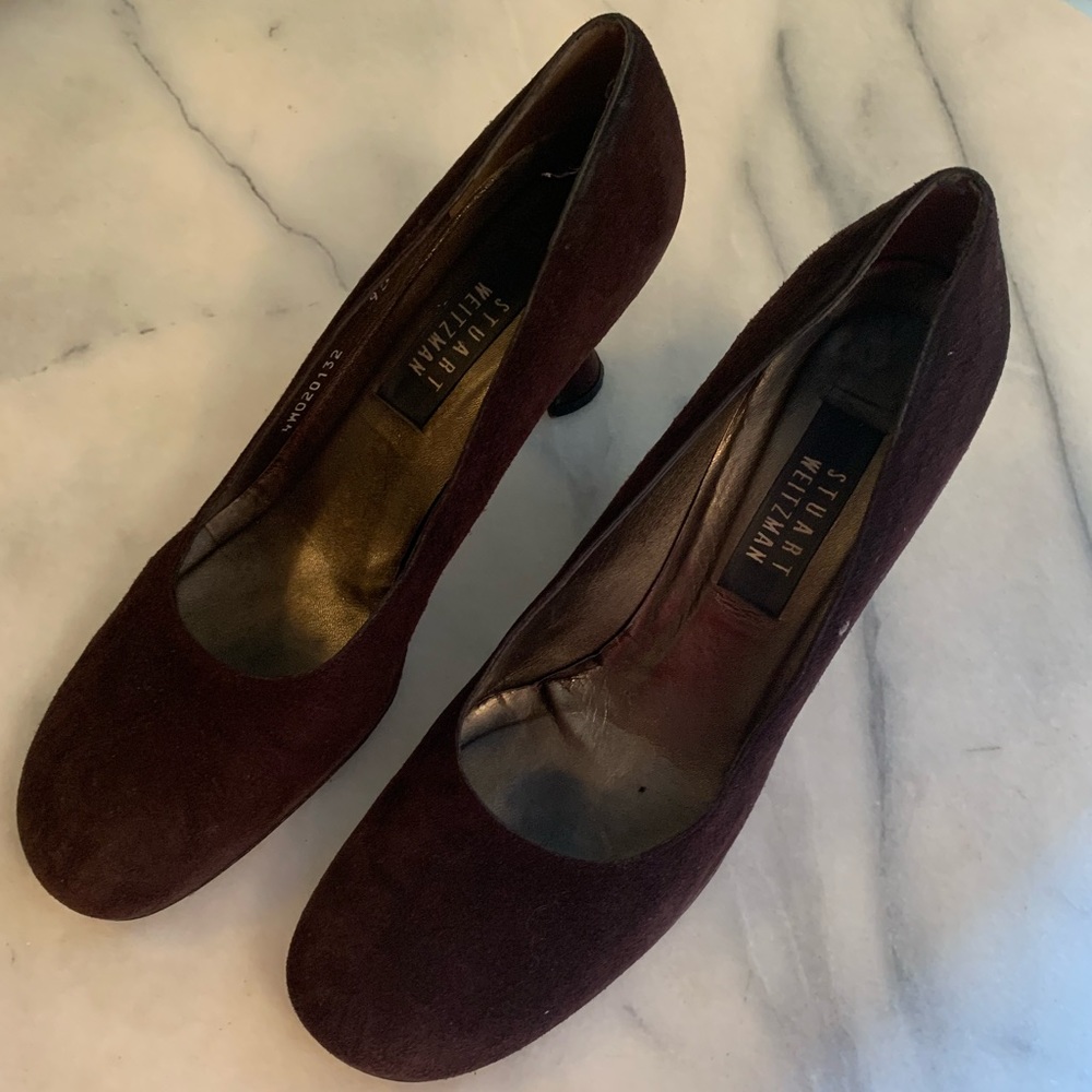 Vintage 90's Stuart Weitzman Brown Suede 9.5